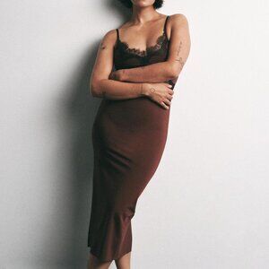 Zara Contrast Lace Dress